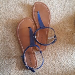 Patent leather sandals